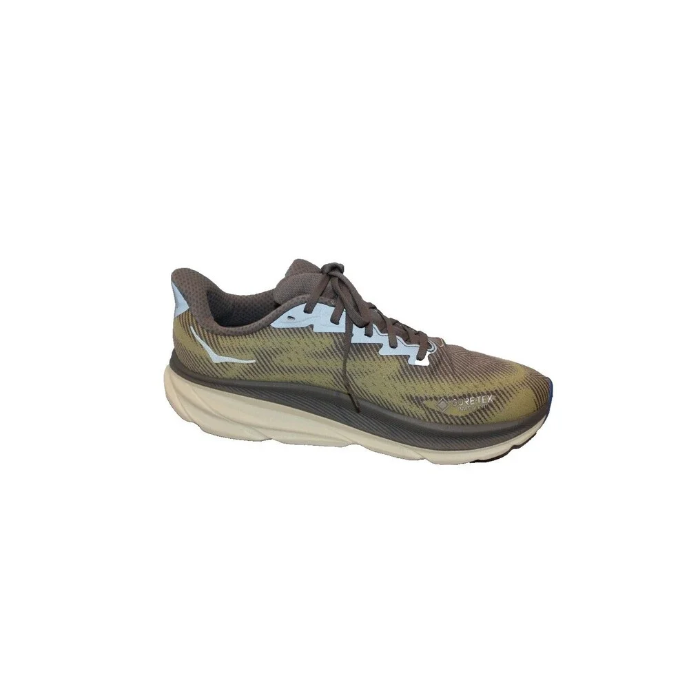 HOKA ONE MEN'S CLIFTON 9 GTX GREEN RUNNING ATHLETIC SNEAKERS 11.5 NWOB